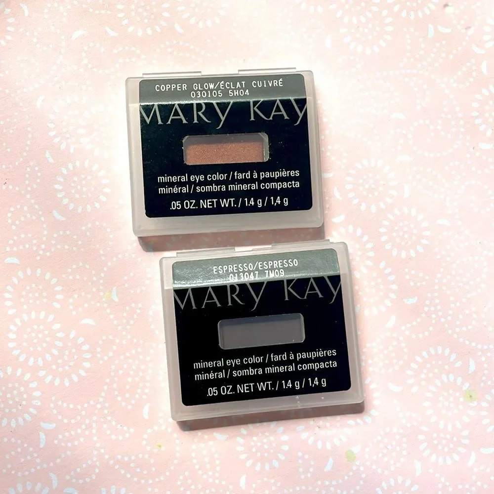 Mary Kay Mineral Eyeshadow Espresso & Copper Glow Set Of 2 New